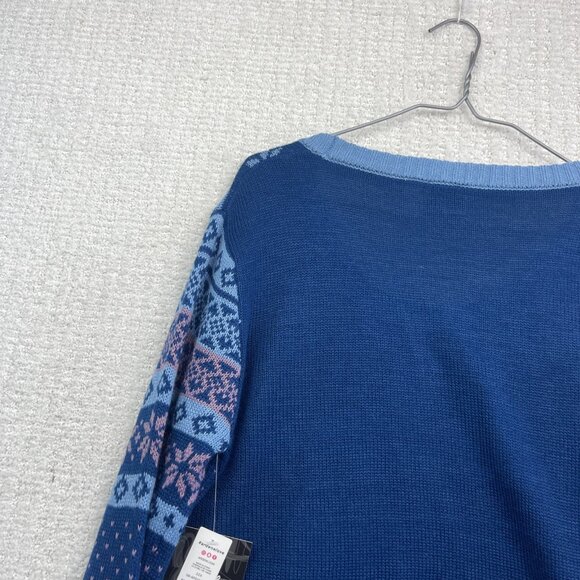 Disney Lilo & Stitch Holiday Ugly Stichmas Christmas Knit Sweater Women L Read* - Picture 16 of 16